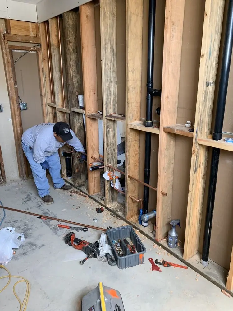 Commercial rough-in plumbing for Gas Line Repair in Agganis AC